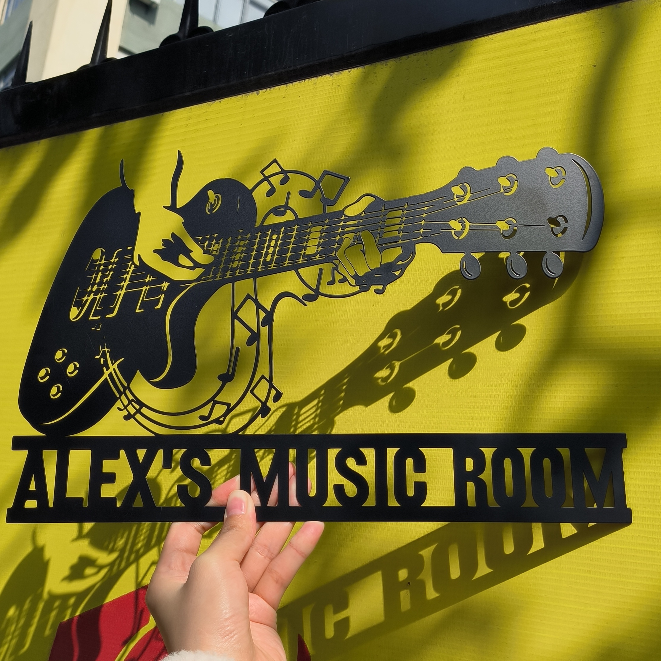 Custom Guitar Name Metal Sign